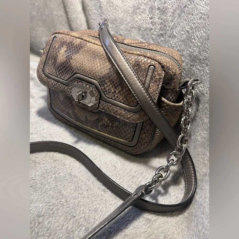 Coach Campbell Exotic Leather Python Crossbody Bag - Picture 2 of 14